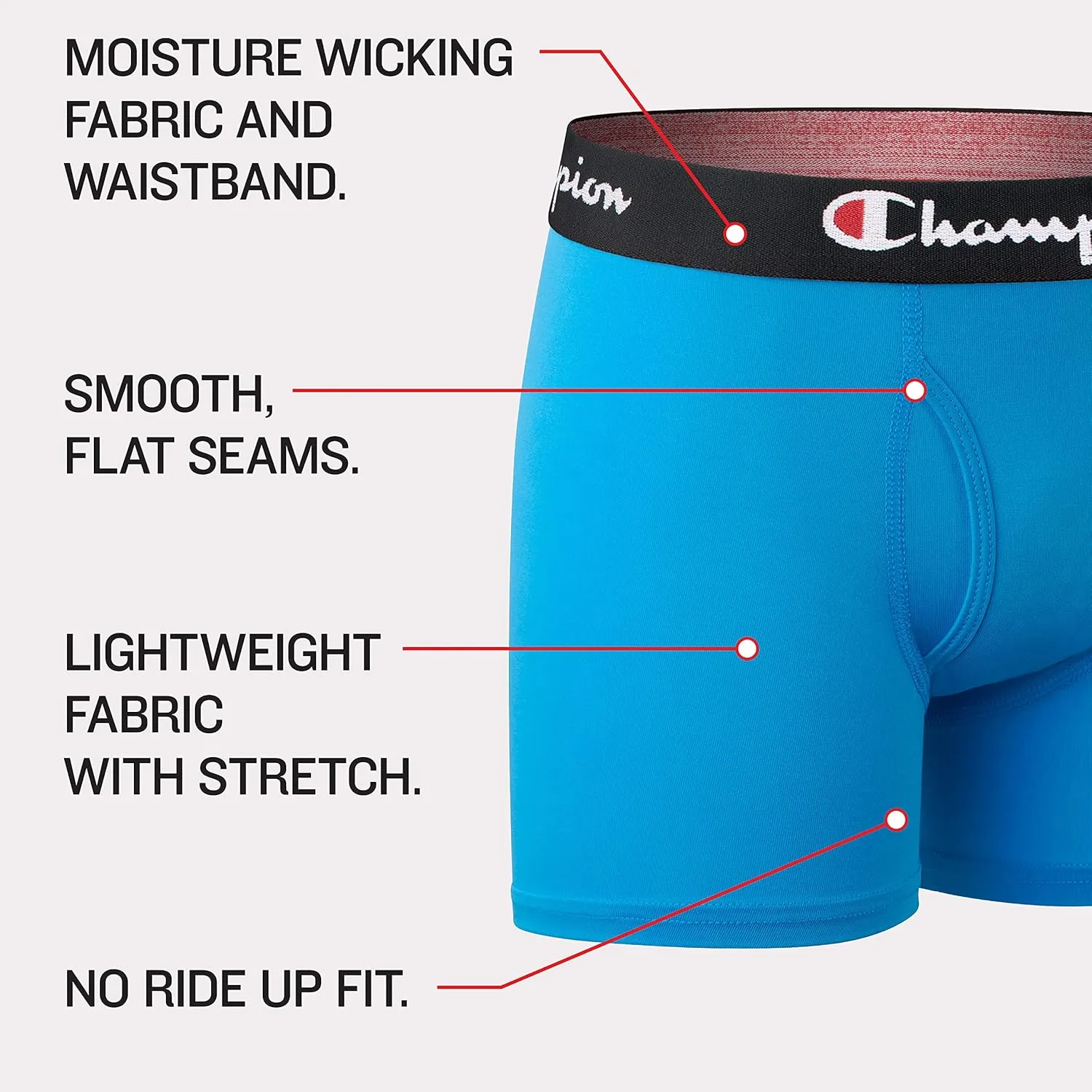 Champion Boys' Underwear, Everyday Active Stretch Boxer Briefs, Assorted 4-Pack