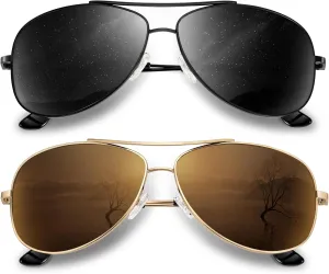 KALIYADI Polarized Aviator-Sunglasses-for-Men Women Mens-Sunglasses: Lightweight Polit Sun Glasses Upgraded UV400 for Driving