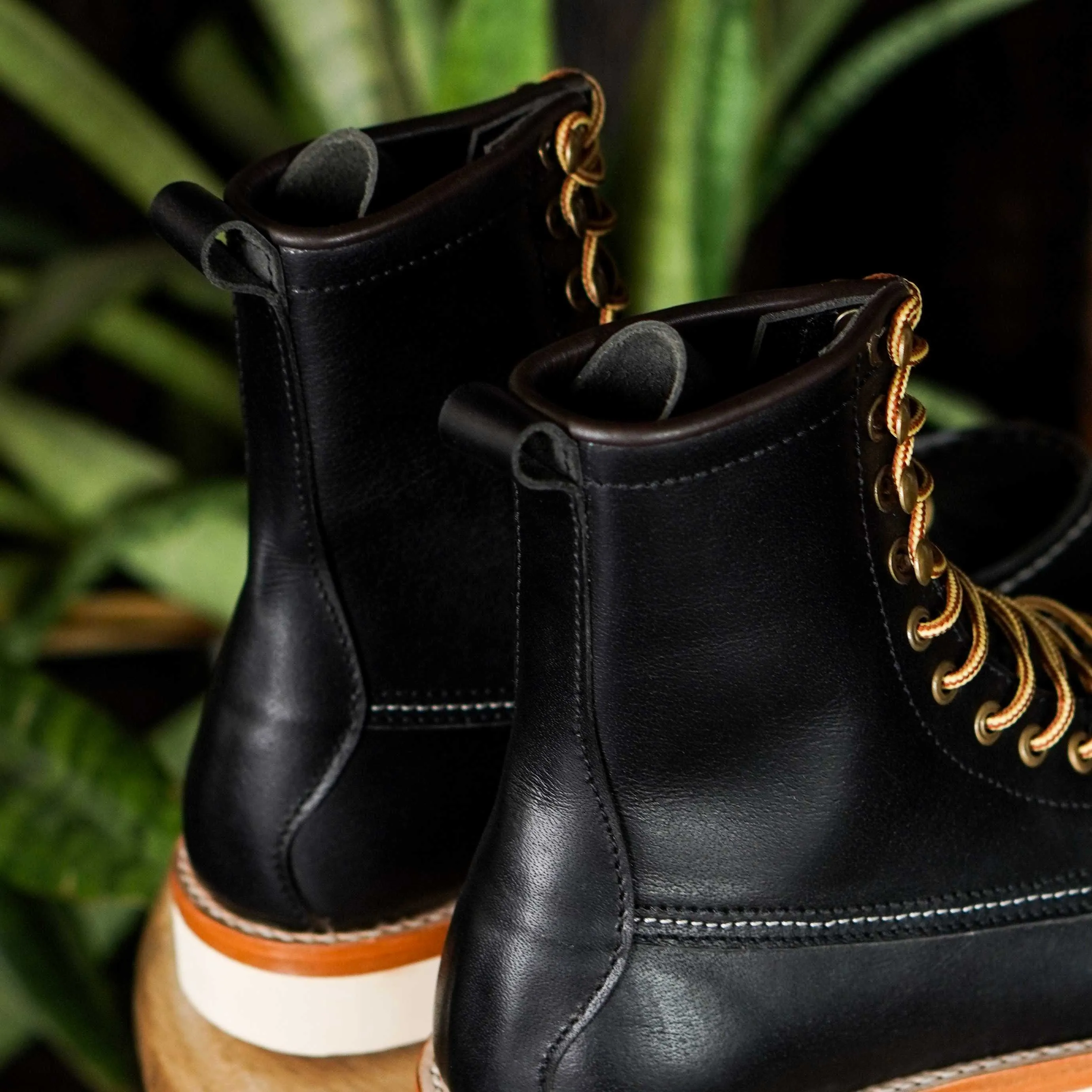 Moc-Toe Boots 8" (Raven Black) Goodyear Welted